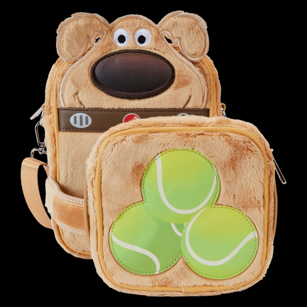 Cute Dog Plush Backpack with Tennis Ball Design